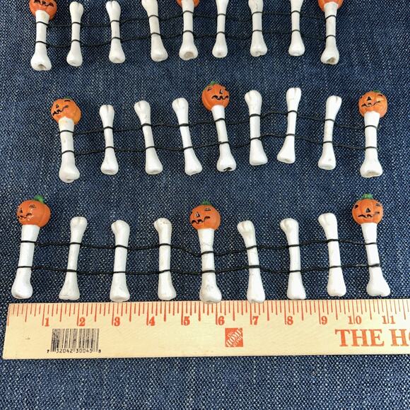 Halloween Creepy Hollow Village Bone Fence Midwest of Cannon Falls Set Of 3 - Picture 5 of 6